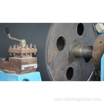 Production of rubber rollers for machinery